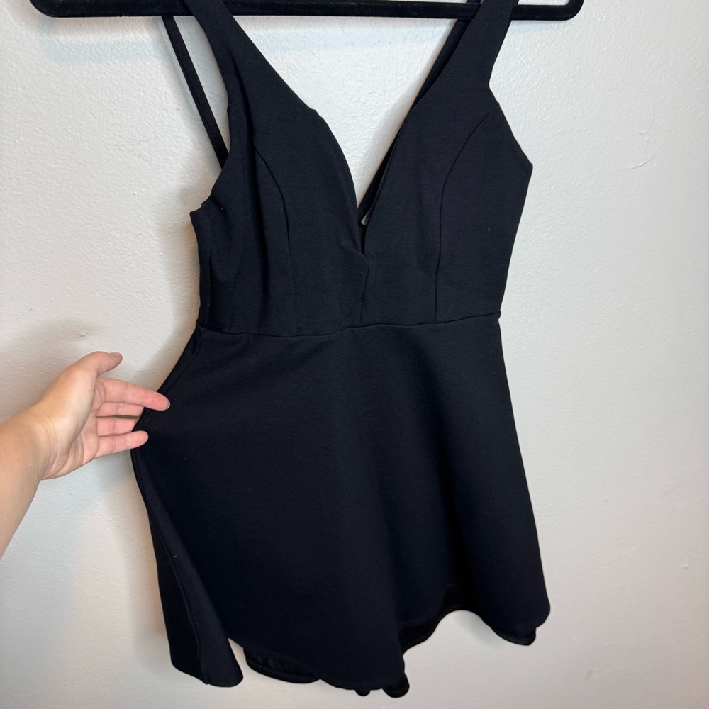 Lulu’s Forever Crush Black Strappy Sleeveless Skater Dress - Picture 5 of 15